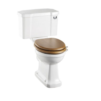 Product Cut out image of the Burlington Rimless Close Coupled Toilet with Push Button